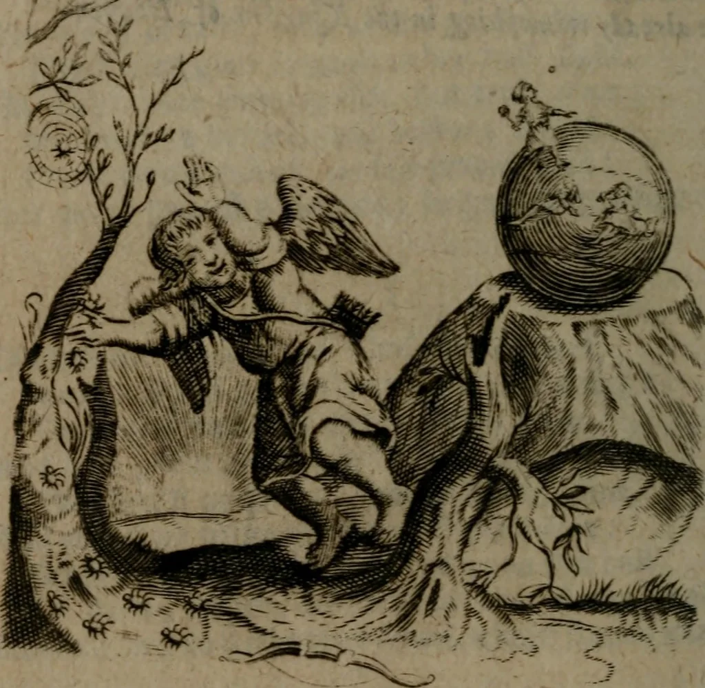 An illustration from Emblems, 1696, leaf 43