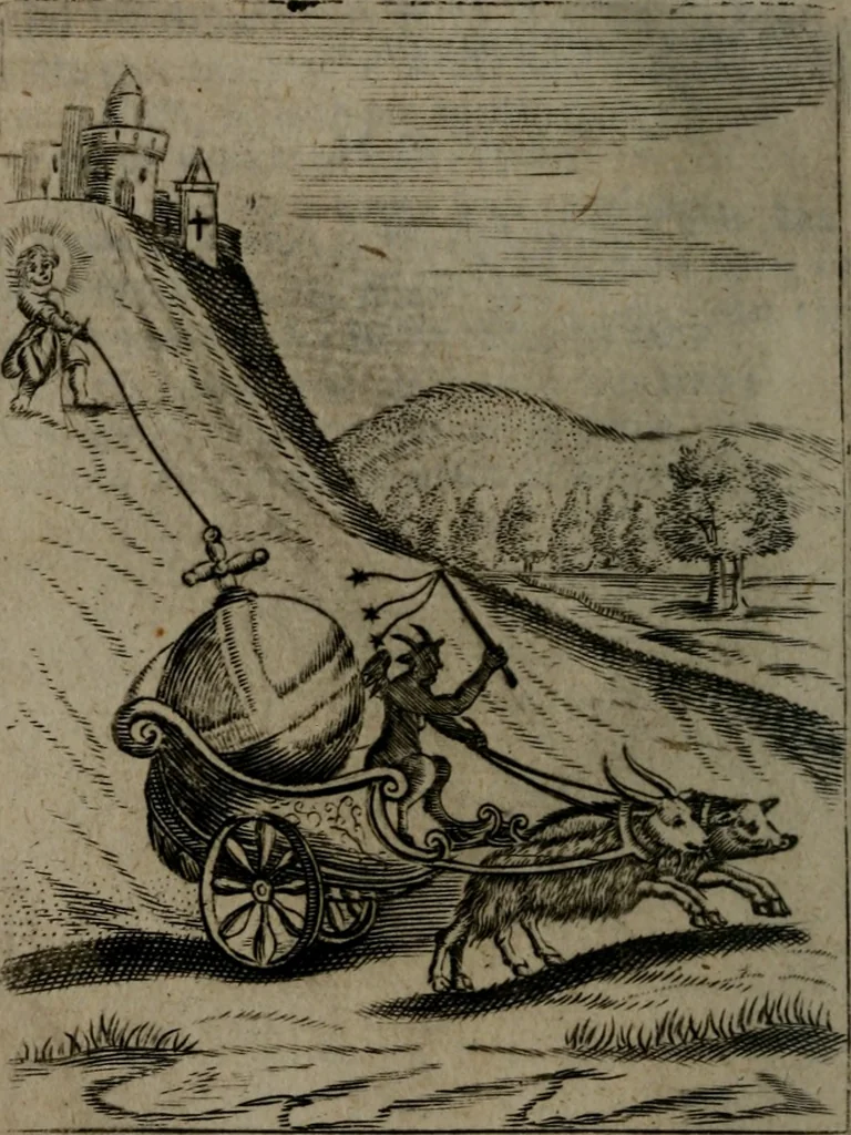 An illustration from Emblems, 1696, leaf 55