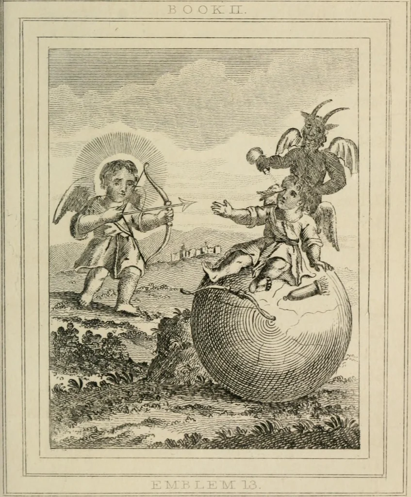 An illustration from Emblems, divine and moral, 1839, leaf 155