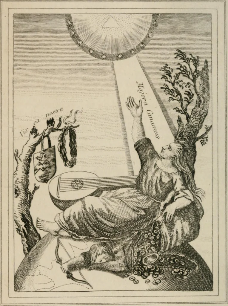 An illustration from Emblems, divine and moral, 1839, leaf 16