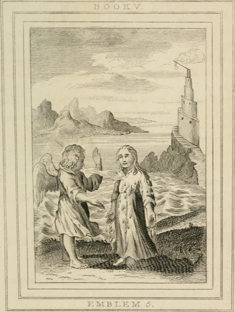 An illustration from Emblems, divine and moral, 1839, leaf 345