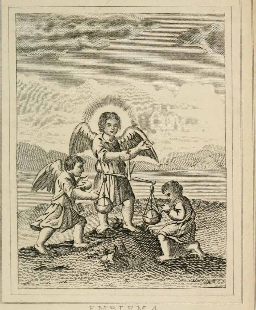 An illustration from Emblems, divine and moral, 1839, leaf 35
