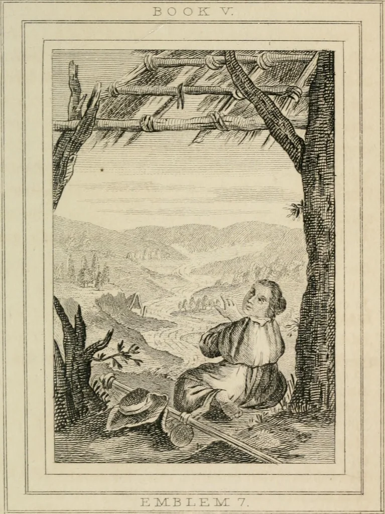 An illustration from Emblems, divine and moral, 1839, leaf 355