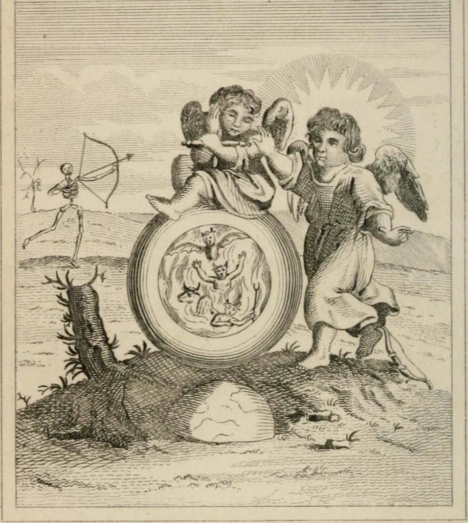 An illustration from Emblems, divine and moral, 1839, leaf 50