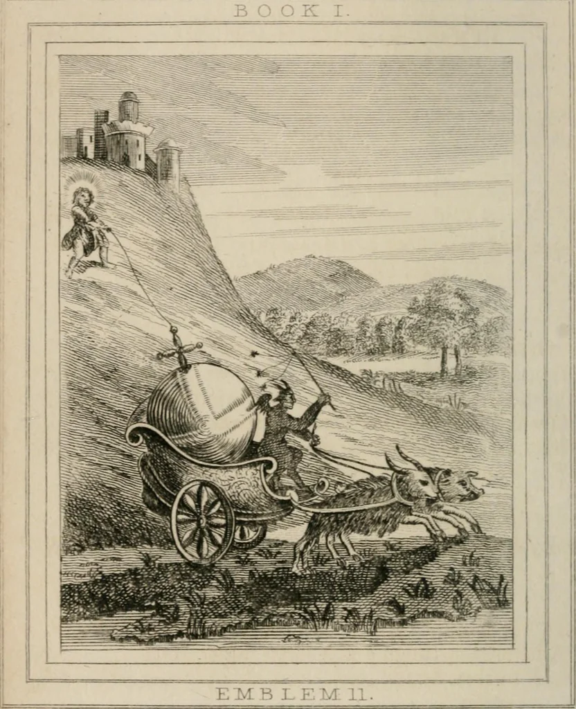 An illustration from Emblems, divine and moral, 1839, leaf 70