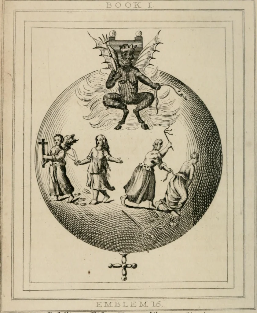An illustration from Emblems, divine and moral, 1839, leaf 90
