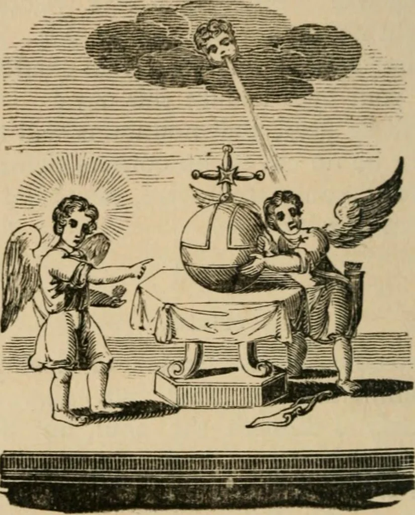 An illustration from Emblems, divine and moral : The school of the heart; and Hieroglyphics of the life of man, 1866, leaf 102
