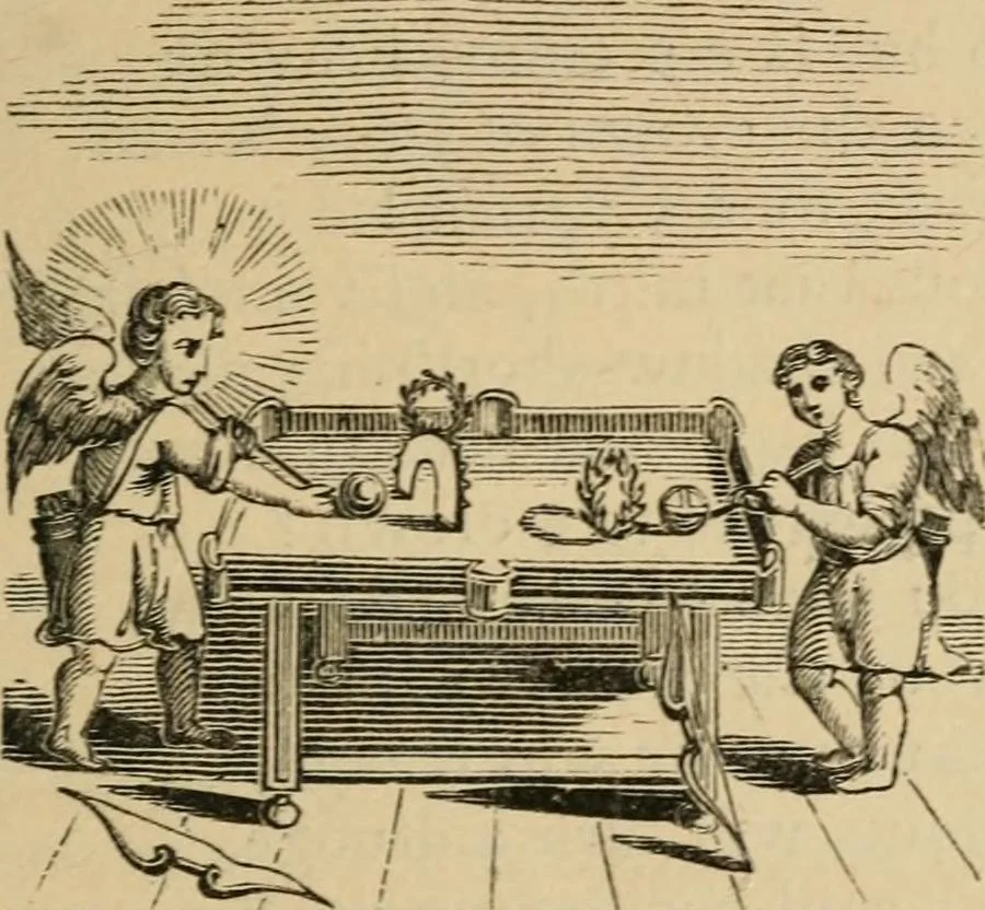 An illustration from Emblems, divine and moral : The school of the heart; and Hieroglyphics of the life of man, 1866, leaf 105