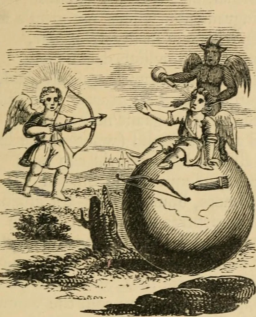 An illustration from Emblems, divine and moral : The school of the heart; and Hieroglyphics of the life of man, 1866, leaf 111