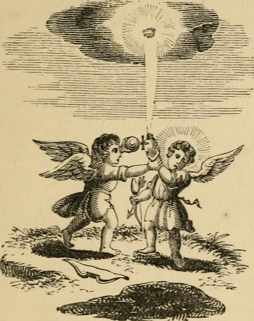 An illustration from Emblems, divine and moral : The school of the heart; and Hieroglyphics of the life of man, 1866, leaf 117