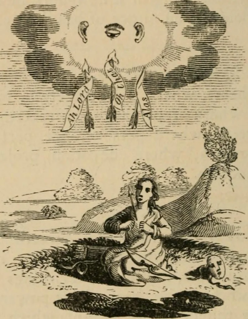 An illustration from Emblems, divine and moral : The school of the heart; and Hieroglyphics of the life of man, 1866, leaf 120