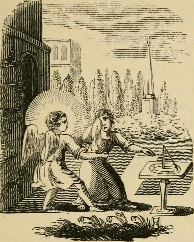 An illustration from Emblems, divine and moral : The school of the heart; and Hieroglyphics of the life of man, 1866, leaf 159