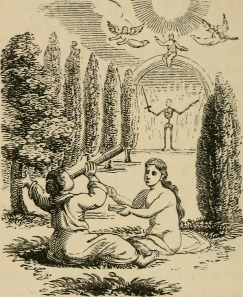 An illustration from Emblems, divine and moral : The school of the heart; and Hieroglyphics of the life of man, 1866, leaf 162