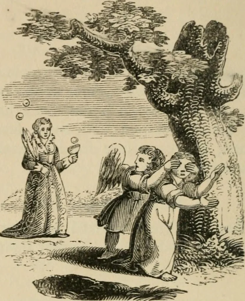 An illustration from Emblems, divine and moral : The school of the heart; and Hieroglyphics of the life of man, 1866, leaf 180