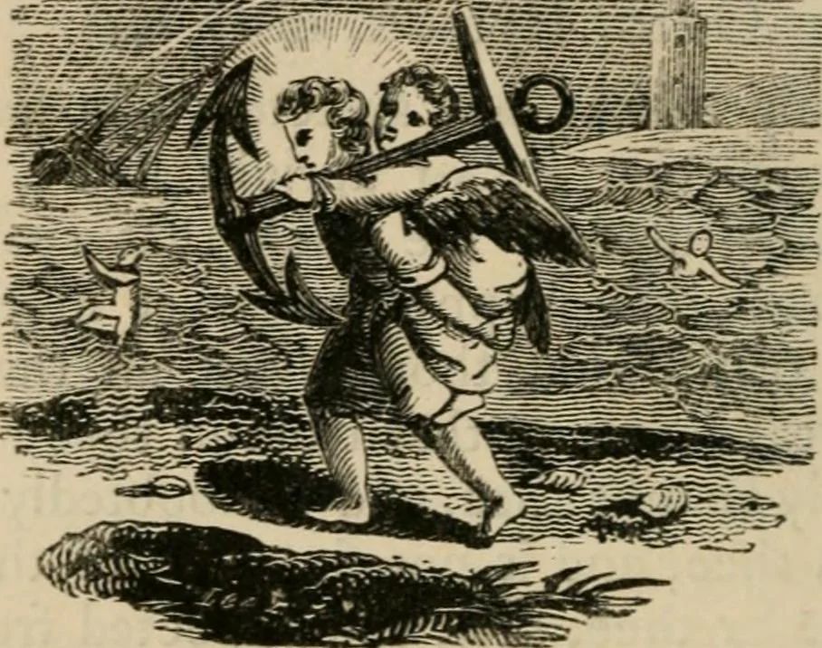 An illustration from Emblems, divine and moral : The school of the heart; and Hieroglyphics of the life of man, 1866, leaf 204