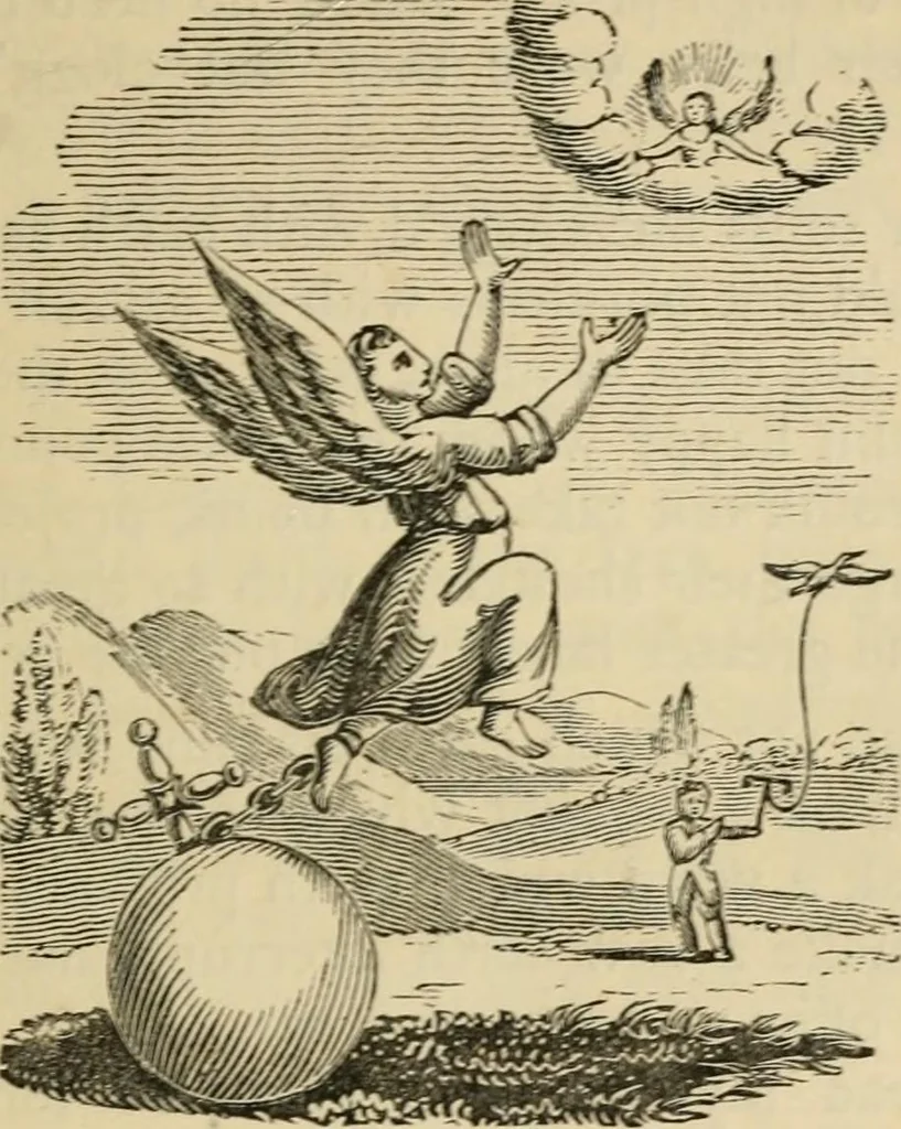 An illustration from Emblems, divine and moral : The school of the heart; and Hieroglyphics of the life of man, 1866, leaf 237