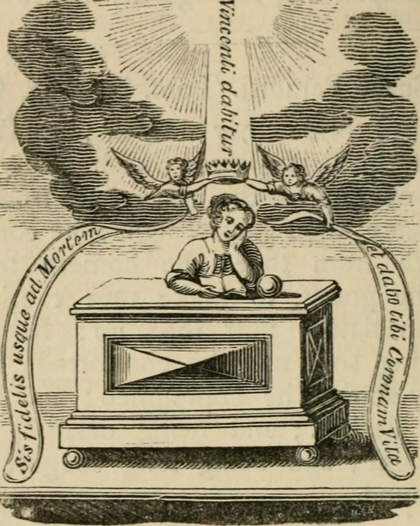 An illustration from Emblems, divine and moral : The school of the heart; and Hieroglyphics of the life of man, 1866, leaf 258