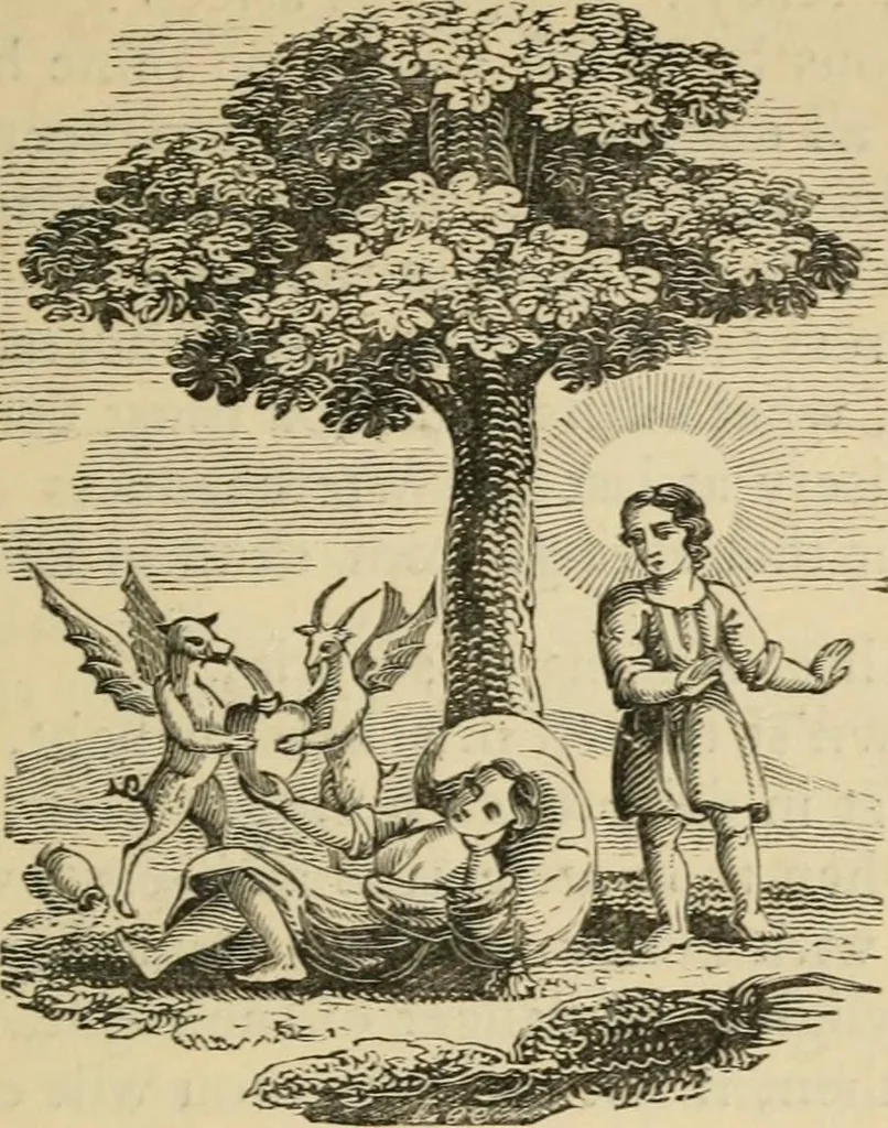An illustration from Emblems, divine and moral : The school of the heart; and Hieroglyphics of the life of man, 1866, leaf 269