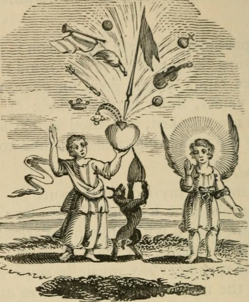 An illustration from Emblems, divine and moral : The school of the heart; and Hieroglyphics of the life of man, 1866, leaf 278