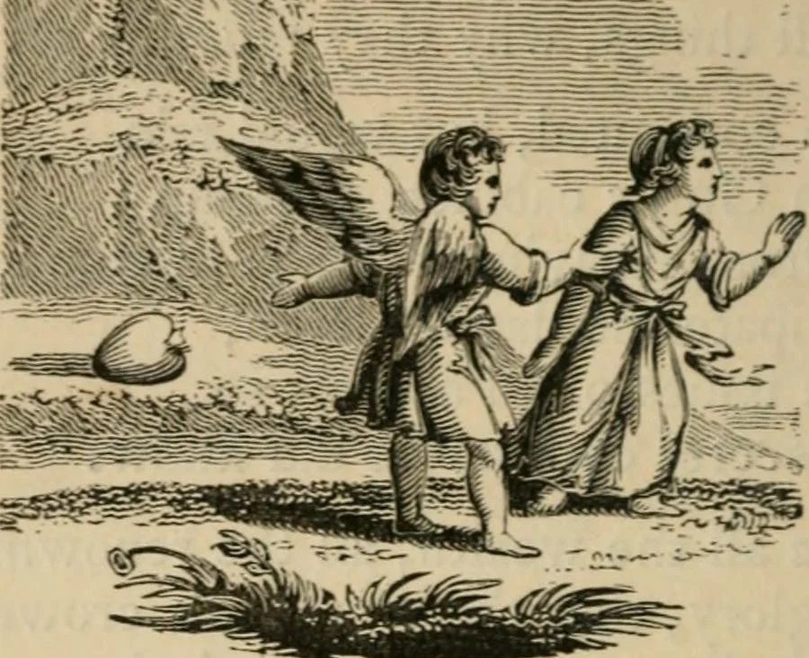 An illustration from Emblems, divine and moral : The school of the heart; and Hieroglyphics of the life of man, 1866, leaf 296