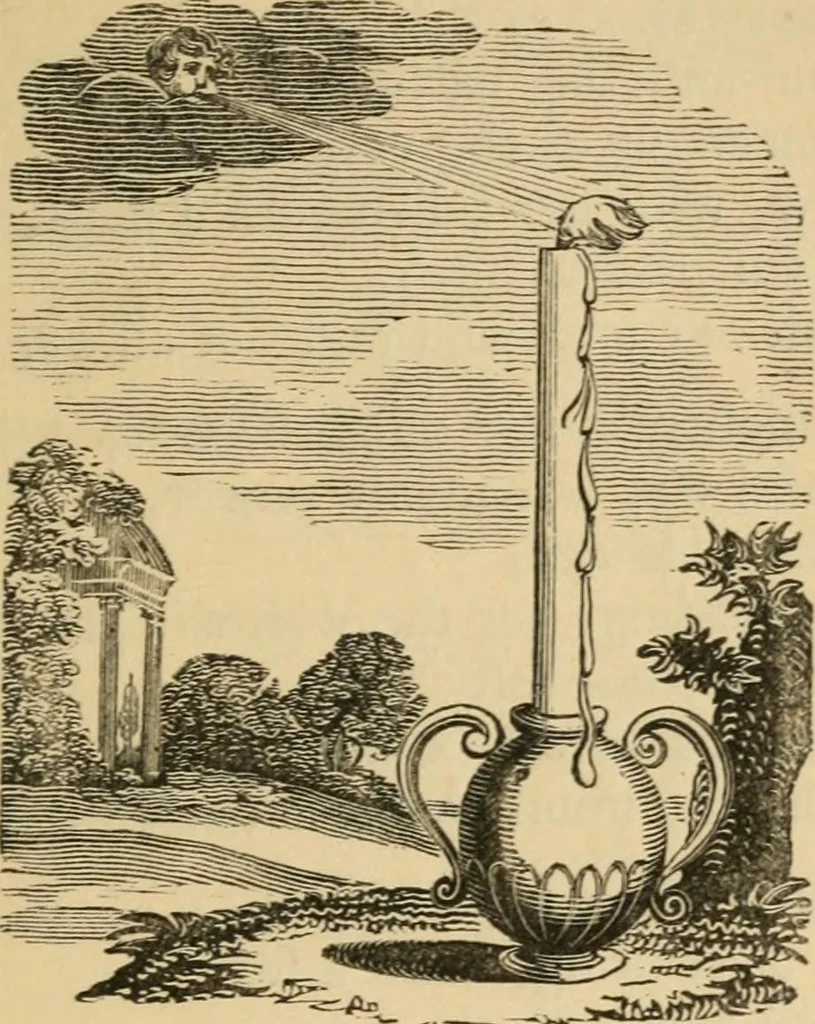 An illustration from Emblems, divine and moral : The school of the heart; and Hieroglyphics of the life of man, 1866, leaf 425