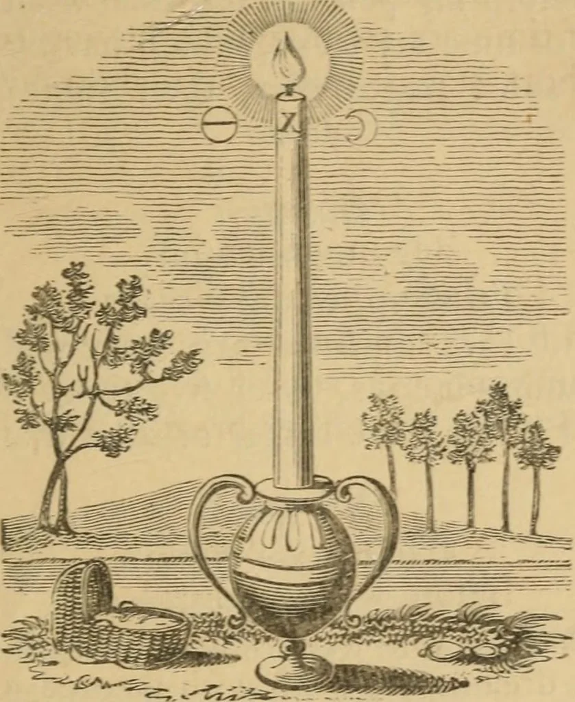 An illustration from Emblems, divine and moral : The school of the heart; and Hieroglyphics of the life of man, 1866, leaf 443