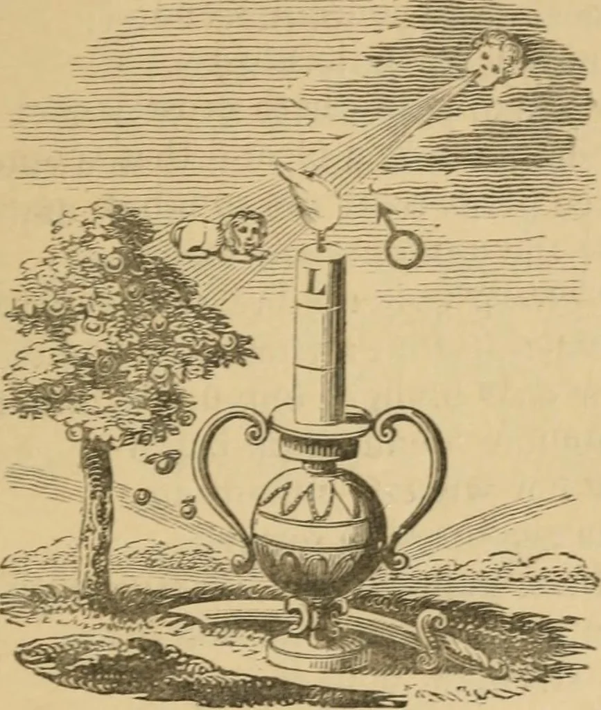 An illustration from Emblems, divine and moral : The school of the heart; and Hieroglyphics of the life of man, 1866, leaf 455