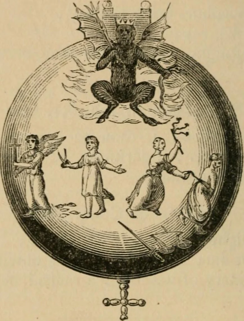 An illustration from Emblems, divine and moral : The school of the heart; and Hieroglyphics of the life of man, 1866, leaf 72