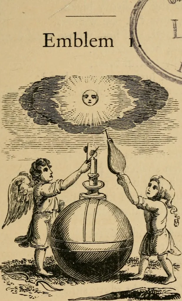 An illustration from Emblems, divine and moral : The school of the heart; and Hieroglyphics of the life of man, 1866, leaf 75
