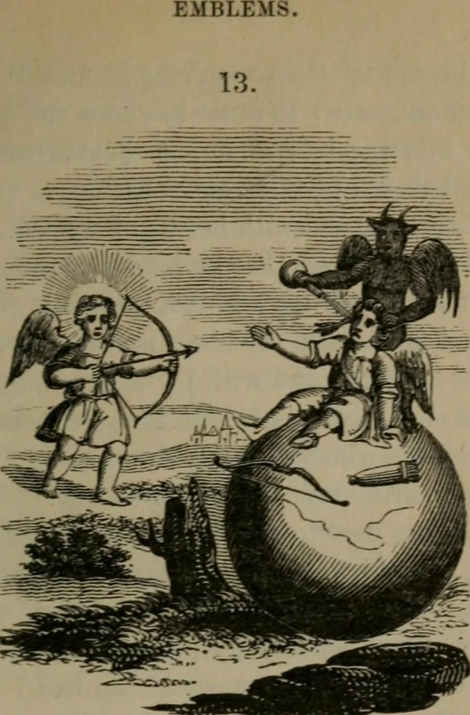 An illustration from Emblems, divine and moral, 1845, leaf 130