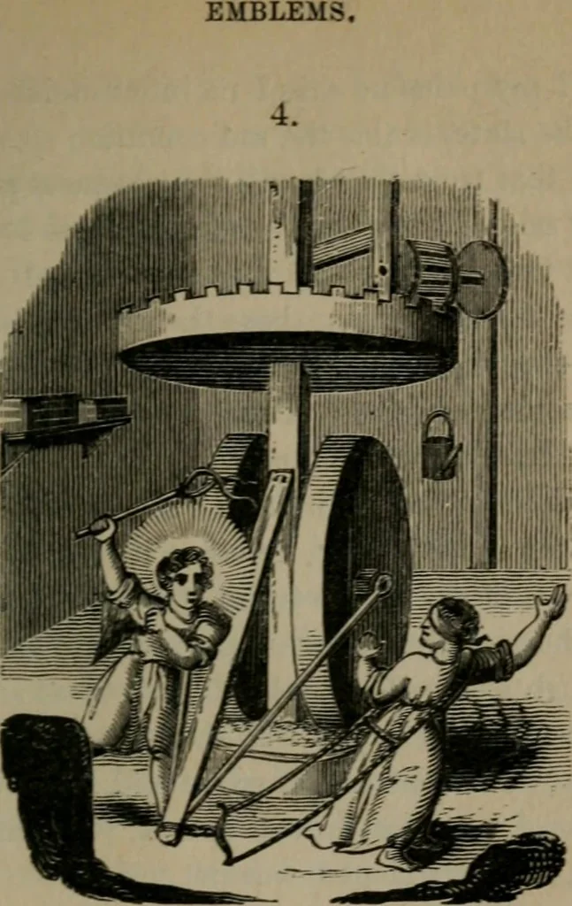 An illustration from Emblems, divine and moral, 1845, leaf 158