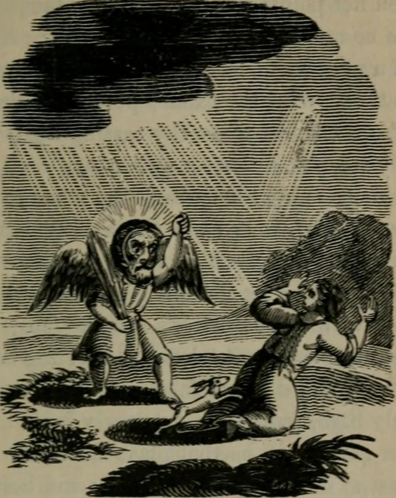 An illustration from Emblems, divine and moral, 1845, leaf 218