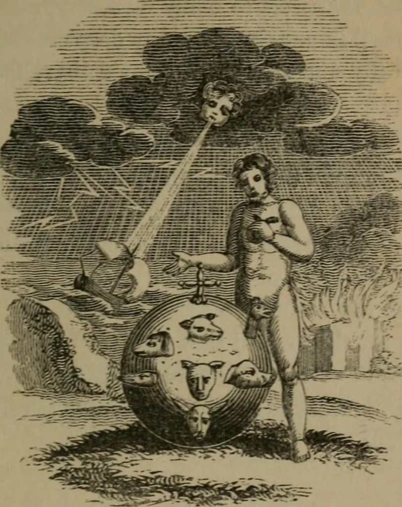 An illustration from Emblems, divine and moral, 1845, leaf 26