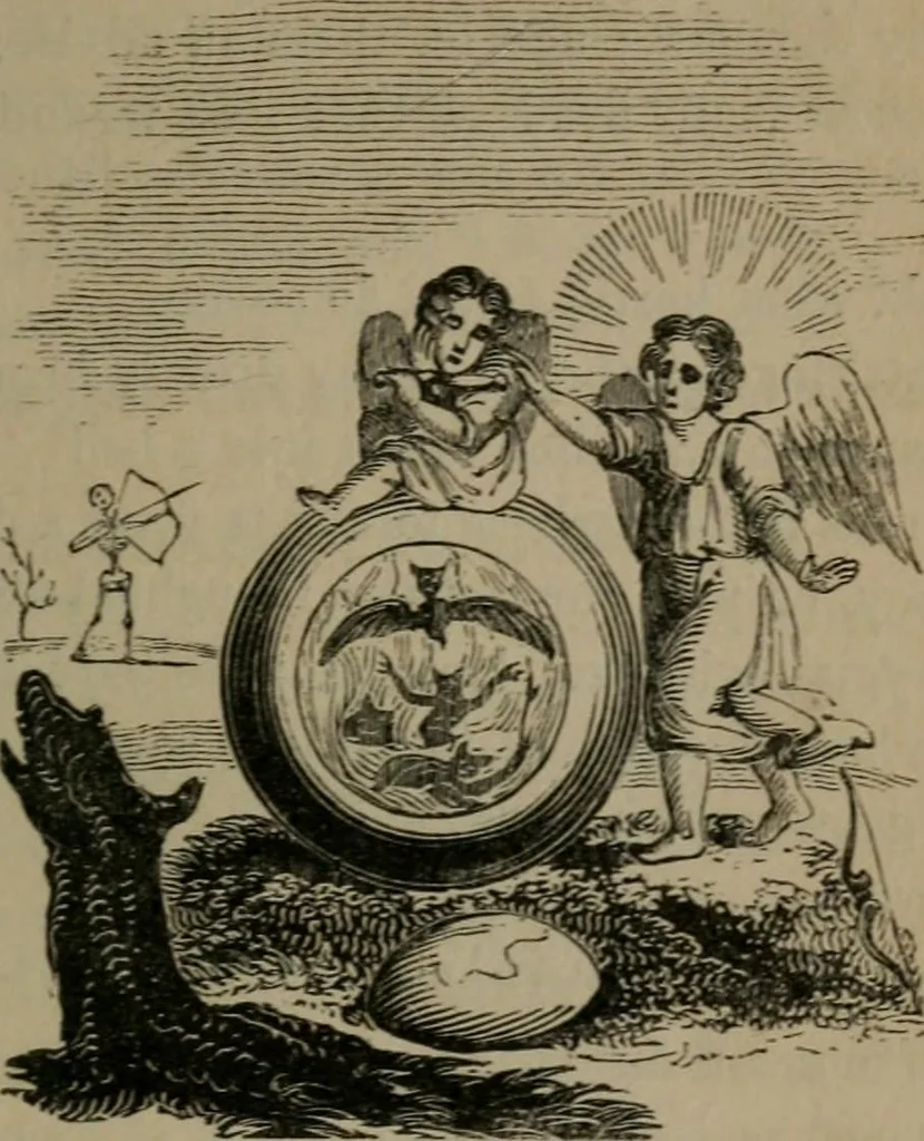 An illustration from Emblems, divine and moral, 1845, leaf 46