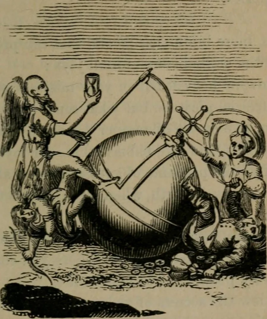 An illustration from Emblems, divine and moral, 1845, leaf 54