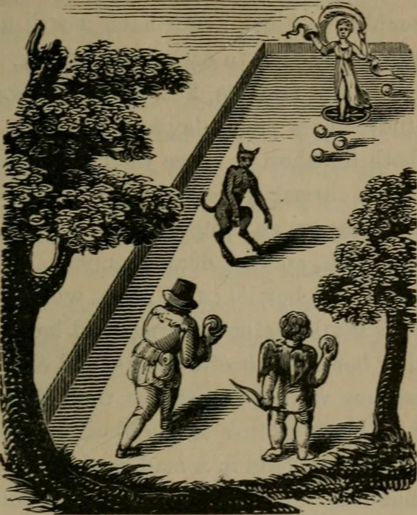 An illustration from Emblems, divine and moral, 1845, leaf 58