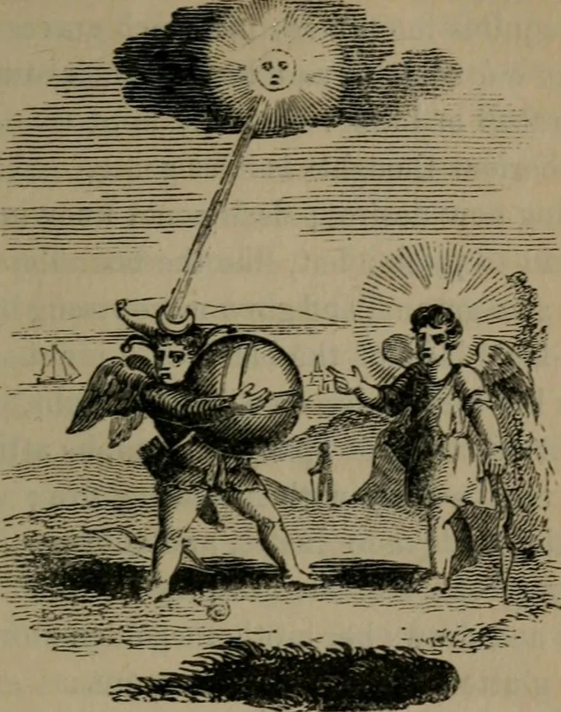 An illustration from Emblems, divine and moral, 1845, leaf 86