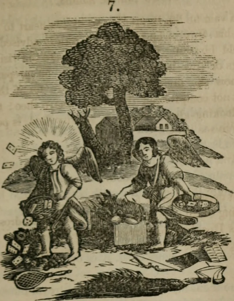 An illustration from Emblems divine and moral, 1851, leaf 100