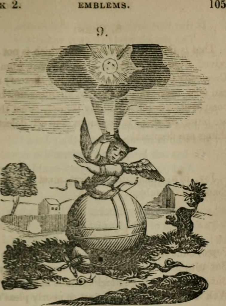 An illustration from Emblems divine and moral, 1851, leaf 108