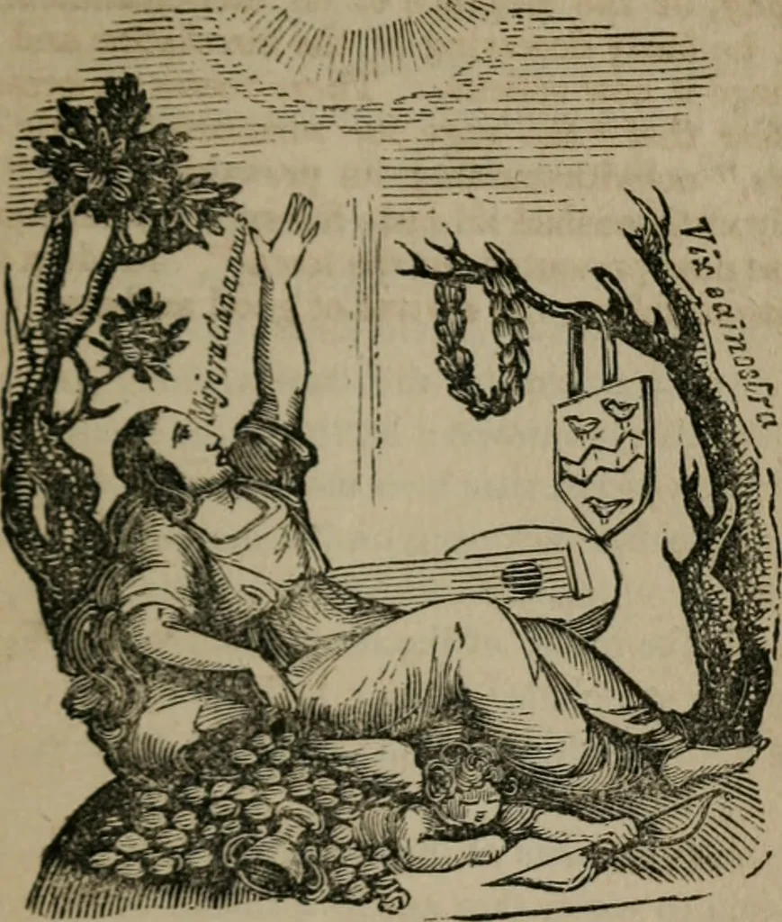 An illustration from Emblems divine and moral, 1851, leaf 12