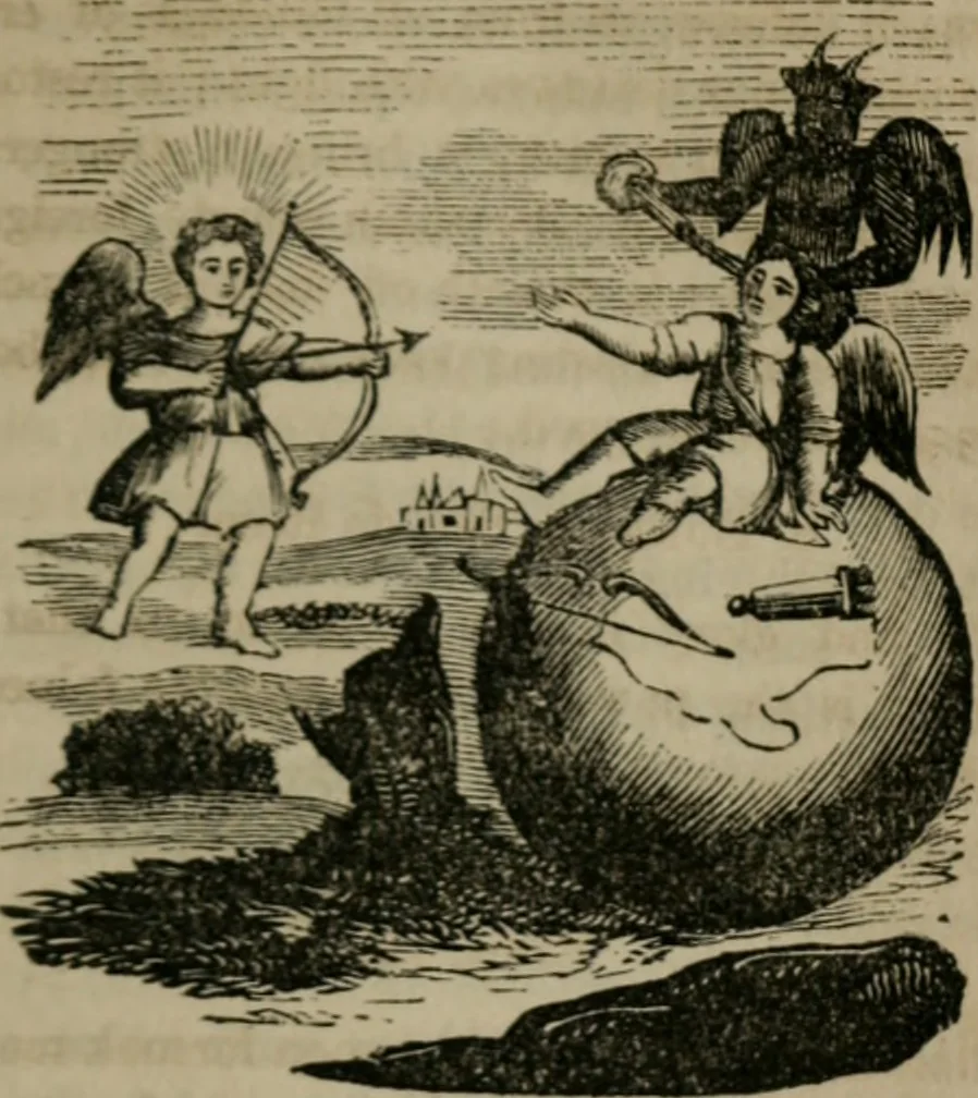 An illustration from Emblems divine and moral, 1851, leaf 124