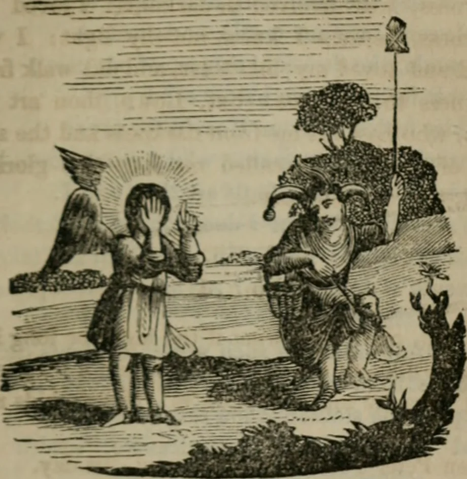 An illustration from Emblems divine and moral, 1851, leaf 144
