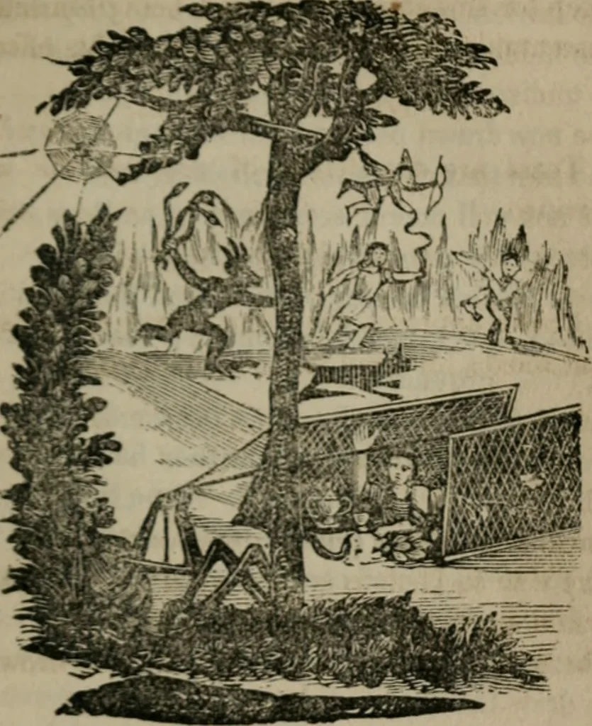 An illustration from Emblems divine and moral, 1851, leaf 172