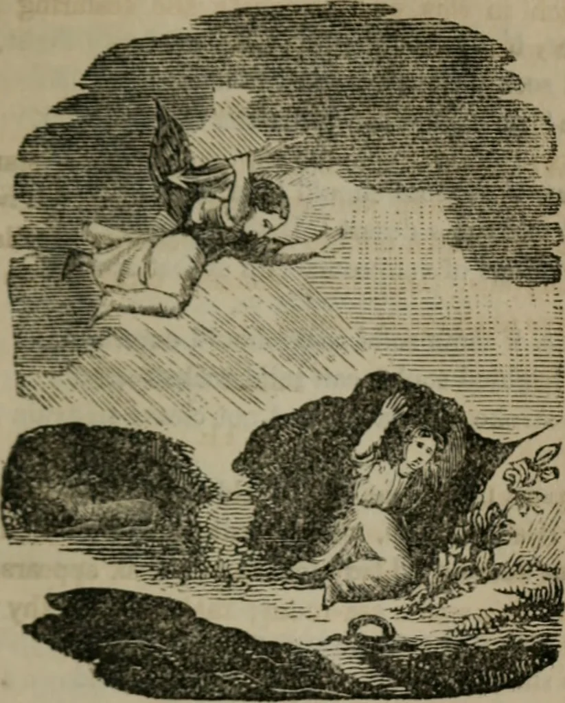 An illustration from Emblems divine and moral, 1851, leaf 184
