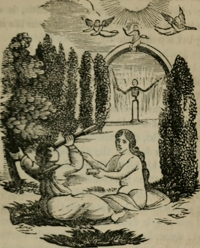 An illustration from Emblems divine and moral, 1851, leaf 192
