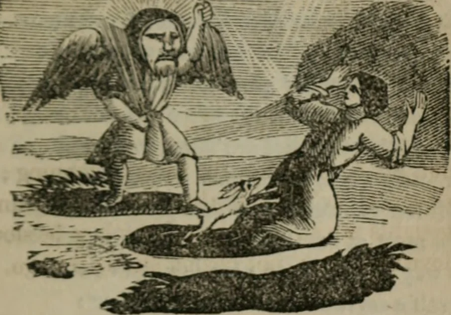 An illustration from Emblems divine and moral, 1851, leaf 212