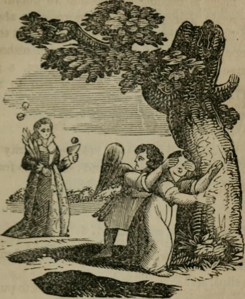 An illustration from Emblems divine and moral, 1851, leaf 216