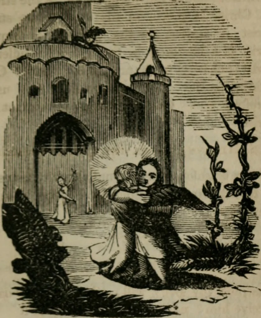 An illustration from Emblems divine and moral, 1851, leaf 244