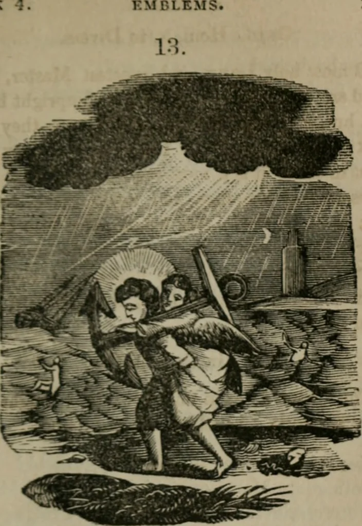 An illustration from Emblems divine and moral, 1851, leaf 248