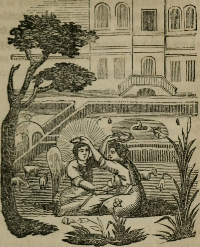 An illustration from Emblems divine and moral, 1851, leaf 268